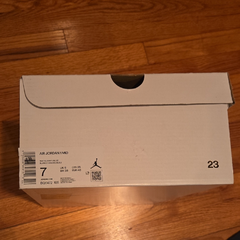 Air Jordan 1 Mid White/Gray/Blue